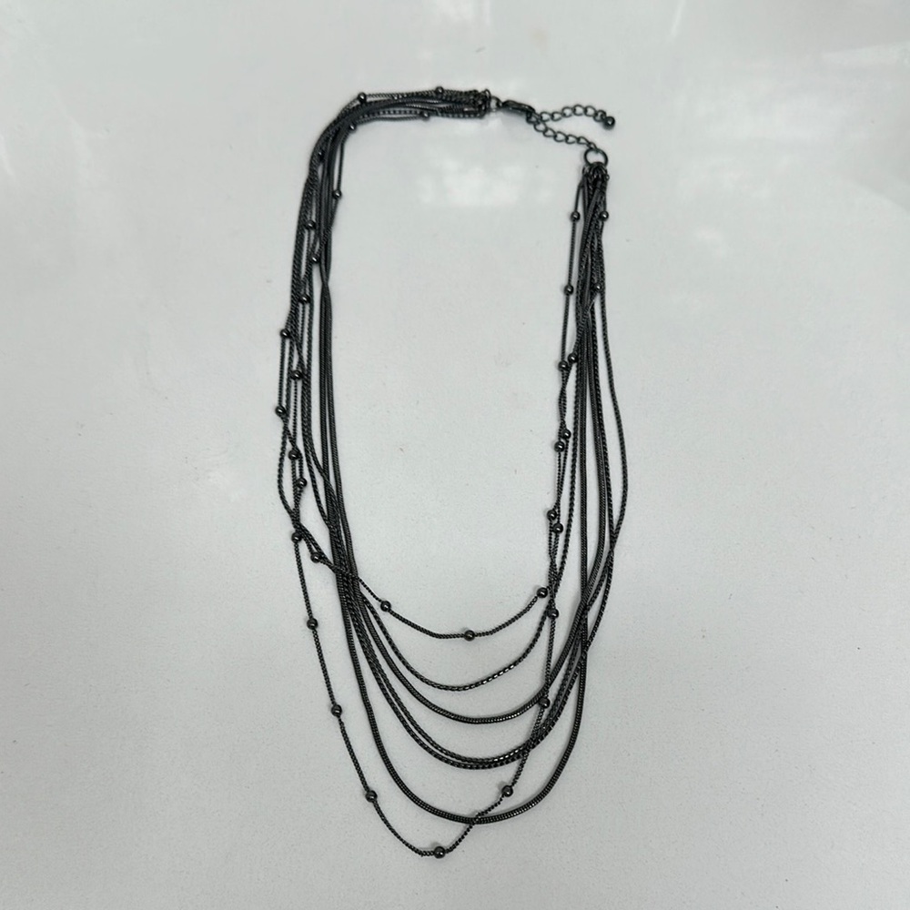 Elegant Black Multi-Layer Necklace